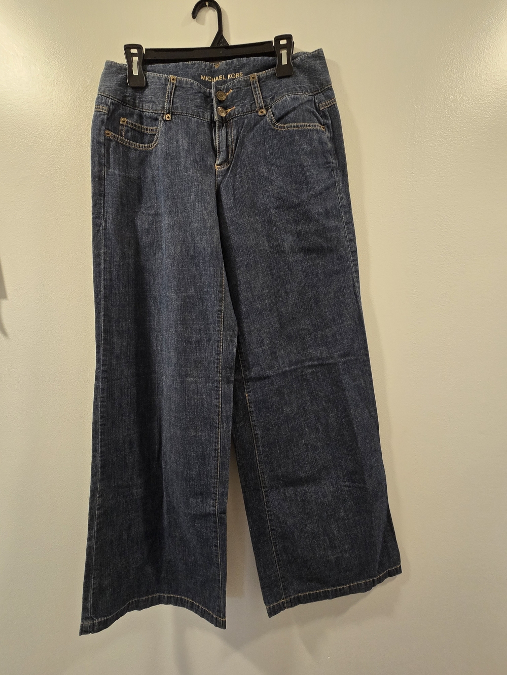 Michael Kors Women's Dark Blue Wide-Leg Jeans SIZE 8